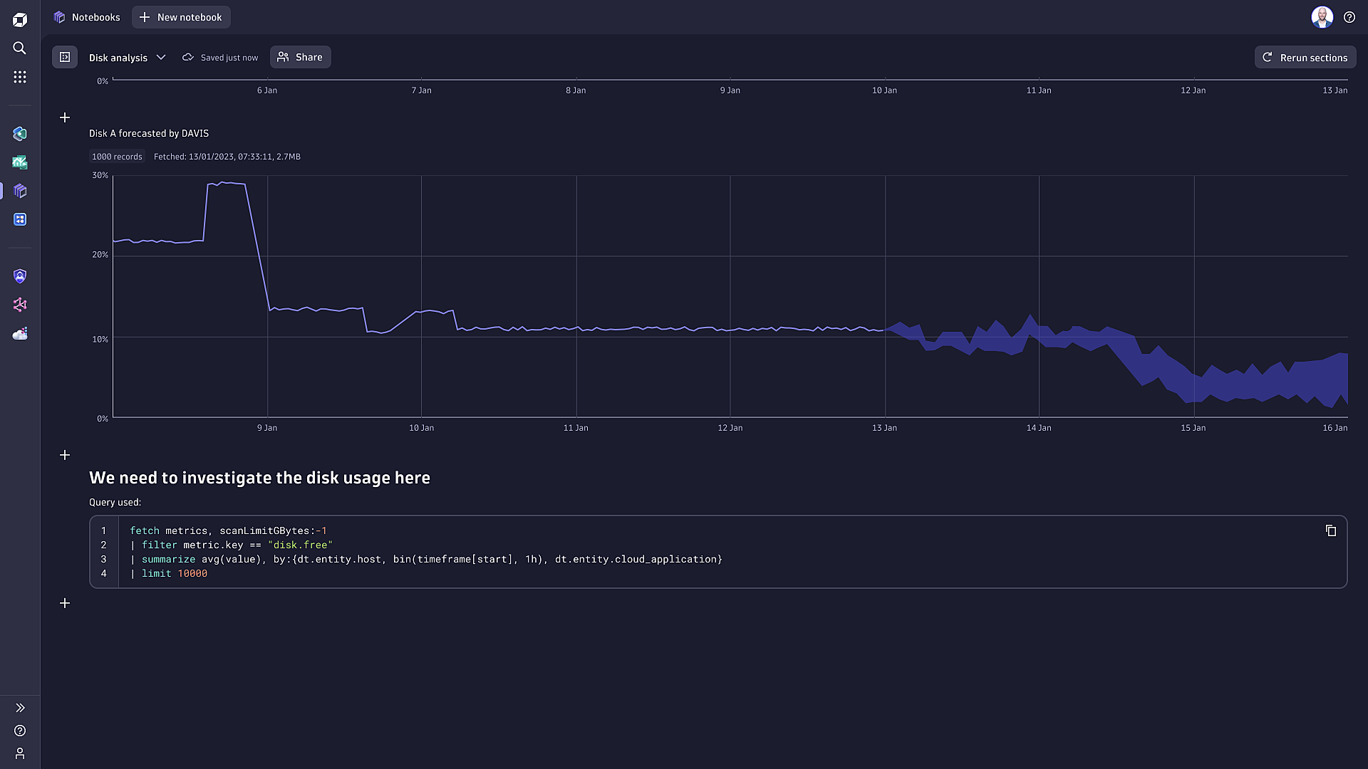 Capture d’écran - analyse de disque - blocs-notes